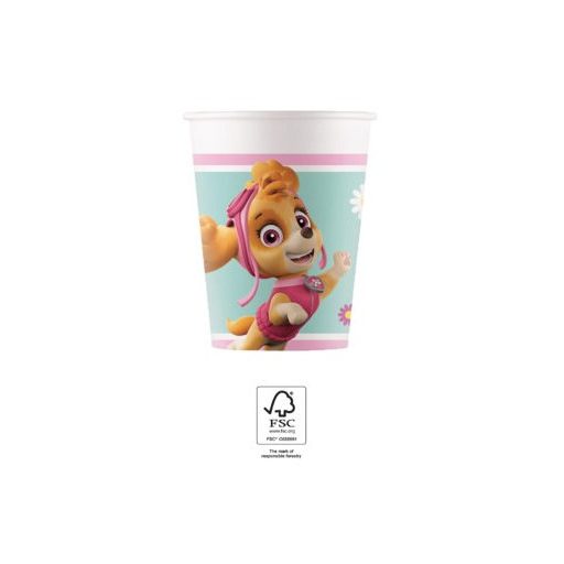 Paw Patrol Skye and Everest paper cup 8 pcs 200 ml FSC