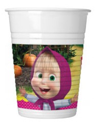 Masha and the Bear Forest plastic cup 8 pcs 200 ml