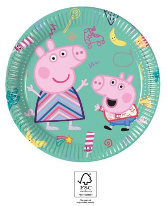 Peppa Pig Messy Play paper plate 8 pcs 20 cm FSC