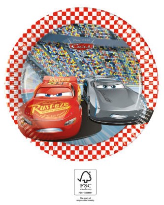 Disney Cars Arena Race paper plate 8 pcs 20 cm FSC