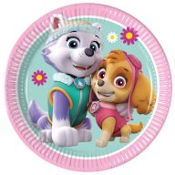 Paw Patrol Skye and Everest paper plate 8 pcs 20 cm FSC