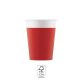 Unicolour Red Cup Paper (8 pieces) 200 ml FSC