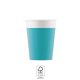 Unicolour Tirquoise Cup Paper (8 pieces) 200 ml FSC