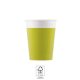 Unicolour Light Green Cup Paper (8 pieces) 200 ml FSC
