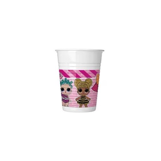 LOL Surprise Glitterati plastic cup set 8 pcs 200 ml