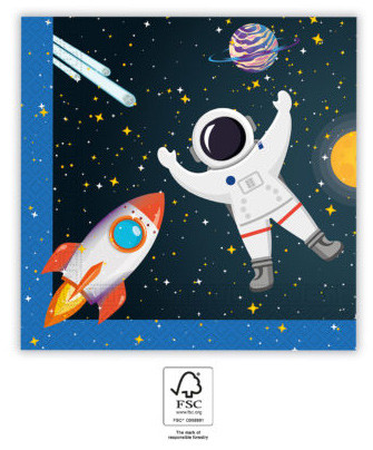 Space Rocket Space napkin 20 pcs 33x33 cm FSC