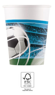 Football Soccer Fans paper cup 8 pcs 200 ml FSC