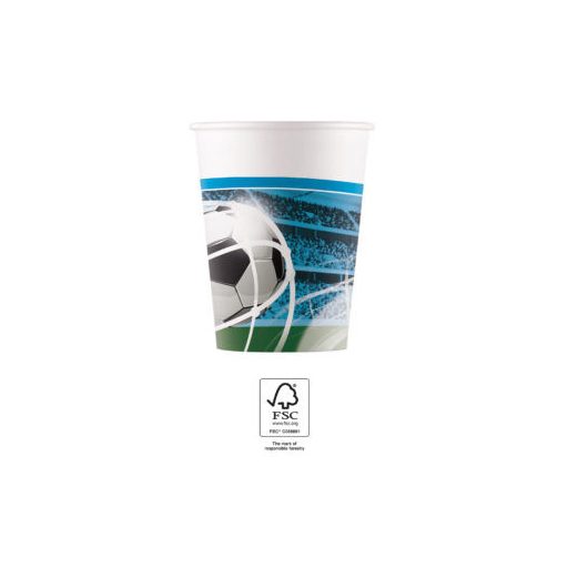 Football Soccer Fans paper cup 8 pcs 200 ml FSC