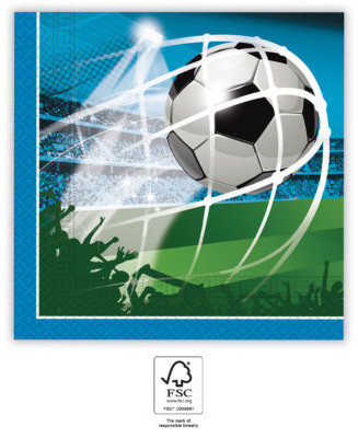 Football Soccer Fans napkin 20 pcs 33x33 cm FSC