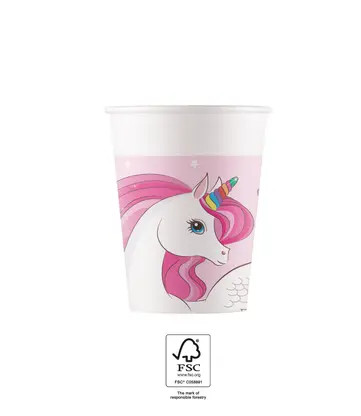 Unicorn Rainbow Colors Cup Paper (8 pieces) 200 ml FSC