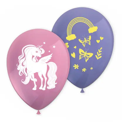 Unicorn Rainbow Colors air-balloon, balloon 8 pcs