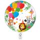 Jungle Balloons paper plate 8 pcs 23 cm FSC