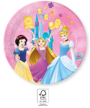 Disney Princess Live Your Story paper plate 8 pcs 23 cm FSC