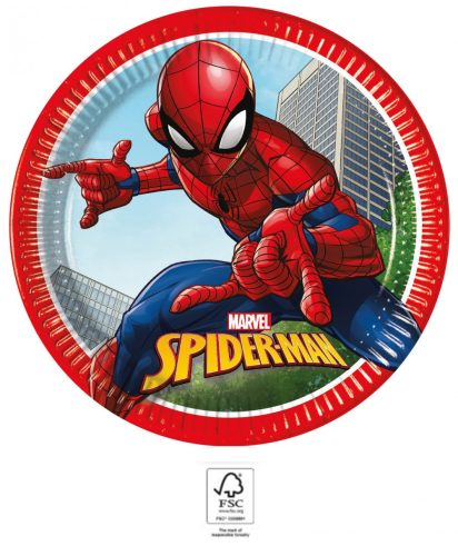 Spiderman Crime Fighter paper plate 8 pcs 23 cm FSC
