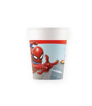 Spiderman Crime Fighter Cup Paper (8 pieces) 200 ml FSC
