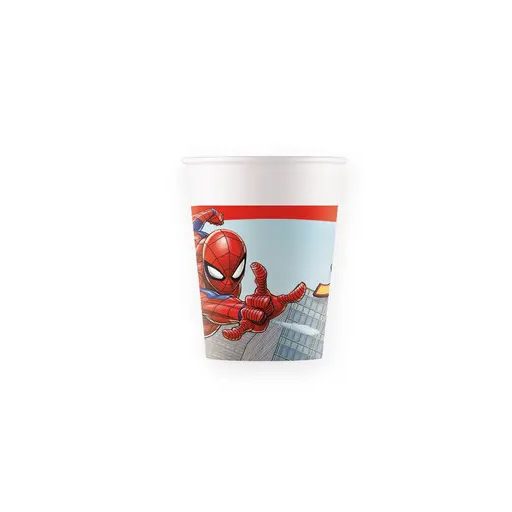 Spiderman Crime Fighter paper cup 8 pcs 200 ml FSC
