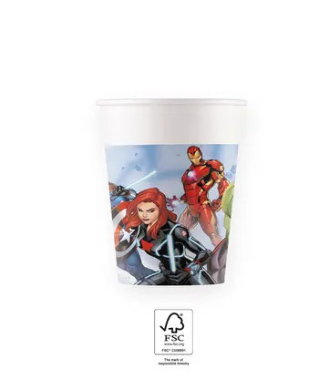 Avengers Infinity Stones Cup Paper (8 pieces) 200 ml FSC