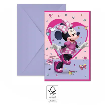 Disney Minnie Junior Party invitation card 6 pcs FSC