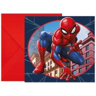Spiderman Crime Fighter party invitation 6 pcs FSC
