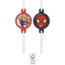 Spiderman Crime Fighter paper straw, 4-piece set FSC