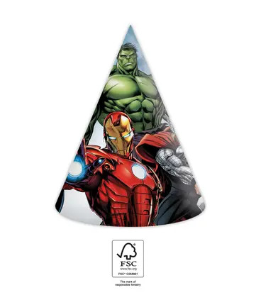 Avengers Infinity Stones Party hat, hat 6 pack FSC