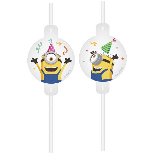Minions The Rise of Gru paper straw, set of 4 FSC