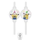 Minions The Rise of Gru paper straw, set of 4 FSC