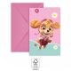 Paw Patrol Skye and Everest Party invitation card 6 pcs FSC