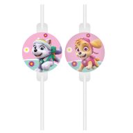 Paw Patrol Skye and Everest paper straw, 4-piece set FSC