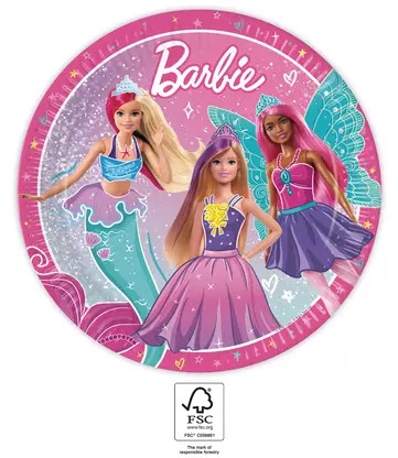 Barbie Fantasy Paper Plate (8 pieces) 23 cm FSC