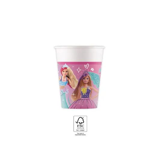Barbie Fantasy paper cup 8 pcs 200 ml FSC