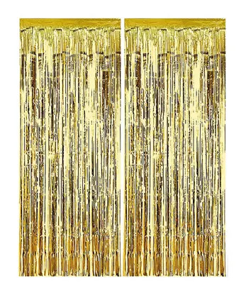 Gold Curtains, Gold door opening curtain 2 m