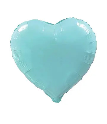 blue Pastel Heart, Blue Heart foil balloon 46 cm
