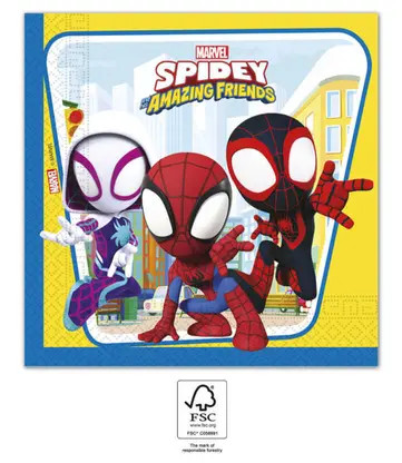 Spiderman Spidey napkin 20 pcs 33x33 cm FSC