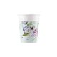 Turquoise Butterfly Cup Paper (8 pieces) 200 ml FSC