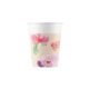Watercolor Flowers Cup Paper (8 pieces) 200 ml FSC