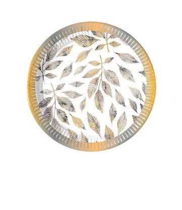 Grey Branches Paper Plate (8 pieces) 20 cm