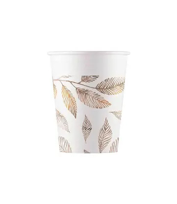 Grey Branches Cup Paper (8 pieces) 200 ml FSC