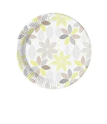 Flower Foliage Leaf Paper Plate Set of 8 - 20 cm