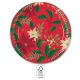 Christmas Holly Poinsettia i paper plate 8 pcs 23 cm FSC