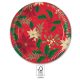 Holly Poinsettia Paper Plate (8 pieces) 23 cm FSC