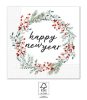 Happy New Year Wreath napkin 20 pcs 33x33 cm FSC