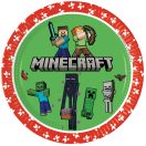 Minecraft Green paper plate 8 pcs 23 cm FSC