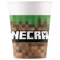 Minecraft Green paper cup 8 pcs 200 ml FSC