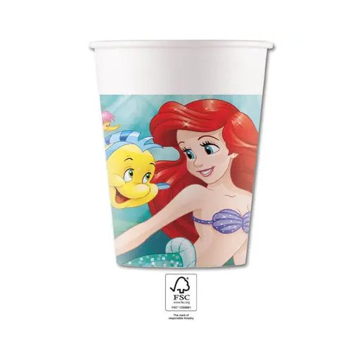 Disney Princess Ariel Curious paper cup 8-pack 200 ml FSC