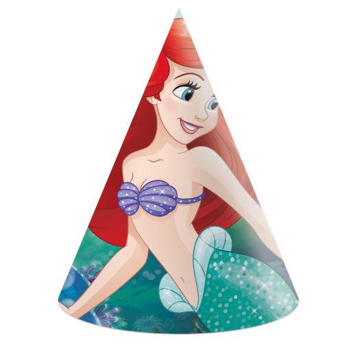 Disney Princess Ariel Curious Party Hat, Tricorn 6 pcs FSC