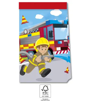 Fireman Rescue paper bag 4 pcs FSC