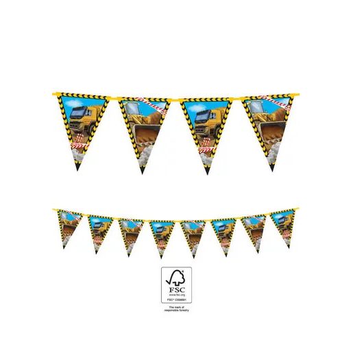 Construction Grabber flag garland FSC 2.3 m