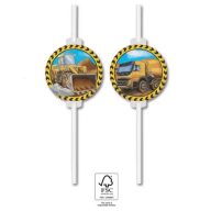 Construction Grabber paper straw, 4-piece set FSC