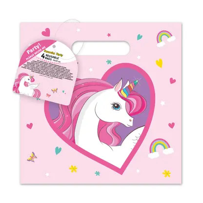 Unicorn Rainbow Colors gift bags 4 pcs.